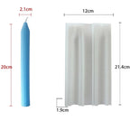 Geometric Rod Candle Mold Ribbed Rod