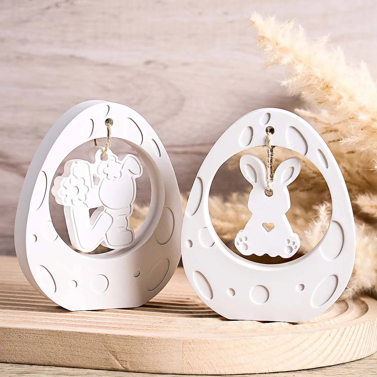 Easter Egg Bunny Pendant Silicone Mold Set