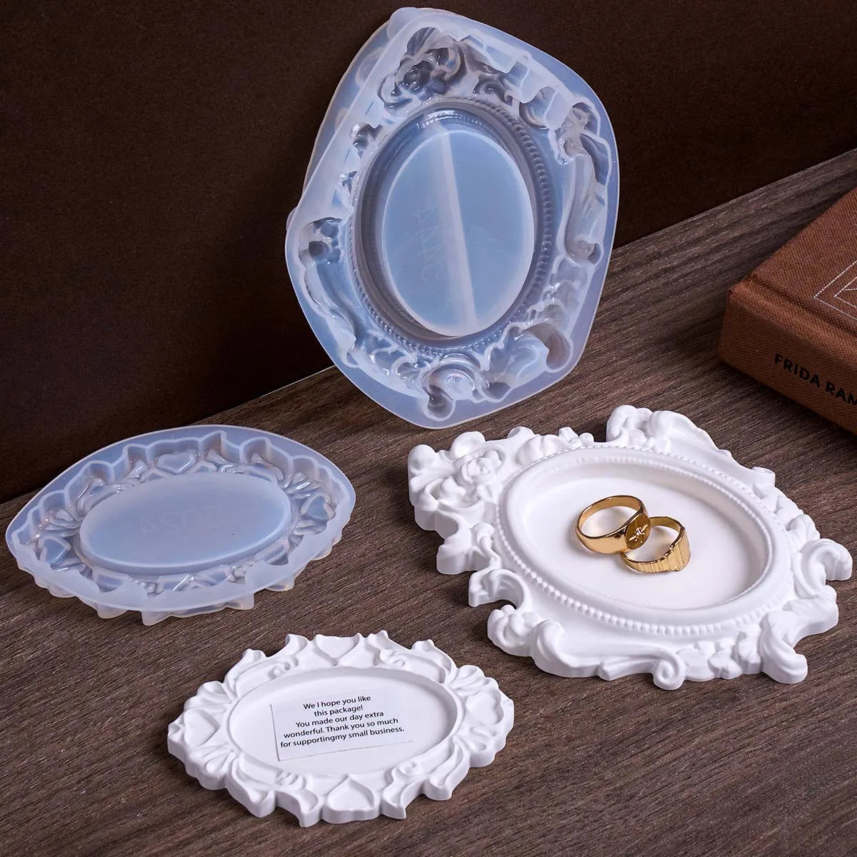 European-Style Vintage Oval Frame Silicone Mold