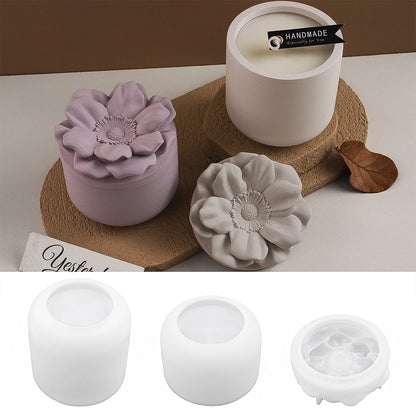 Floral Candle Cup Silicone Mold