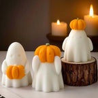 3Pcs Pumpkin Ghost Silicone Candle Molds Set