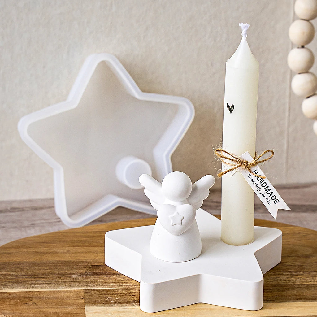 Star-Shaped Candle Holder Silicone Mold