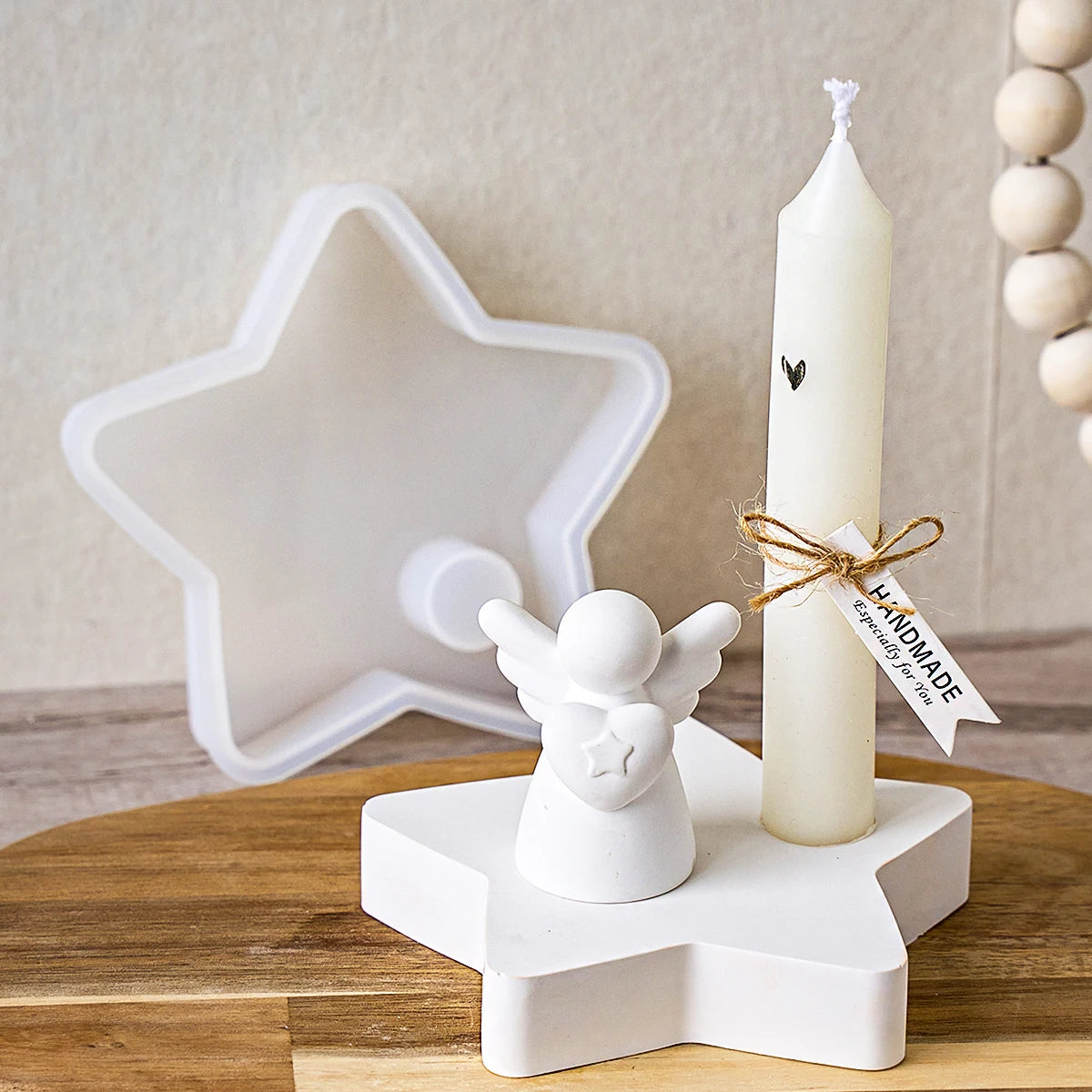 Star-Shaped Candle Holder Silicone Mold
