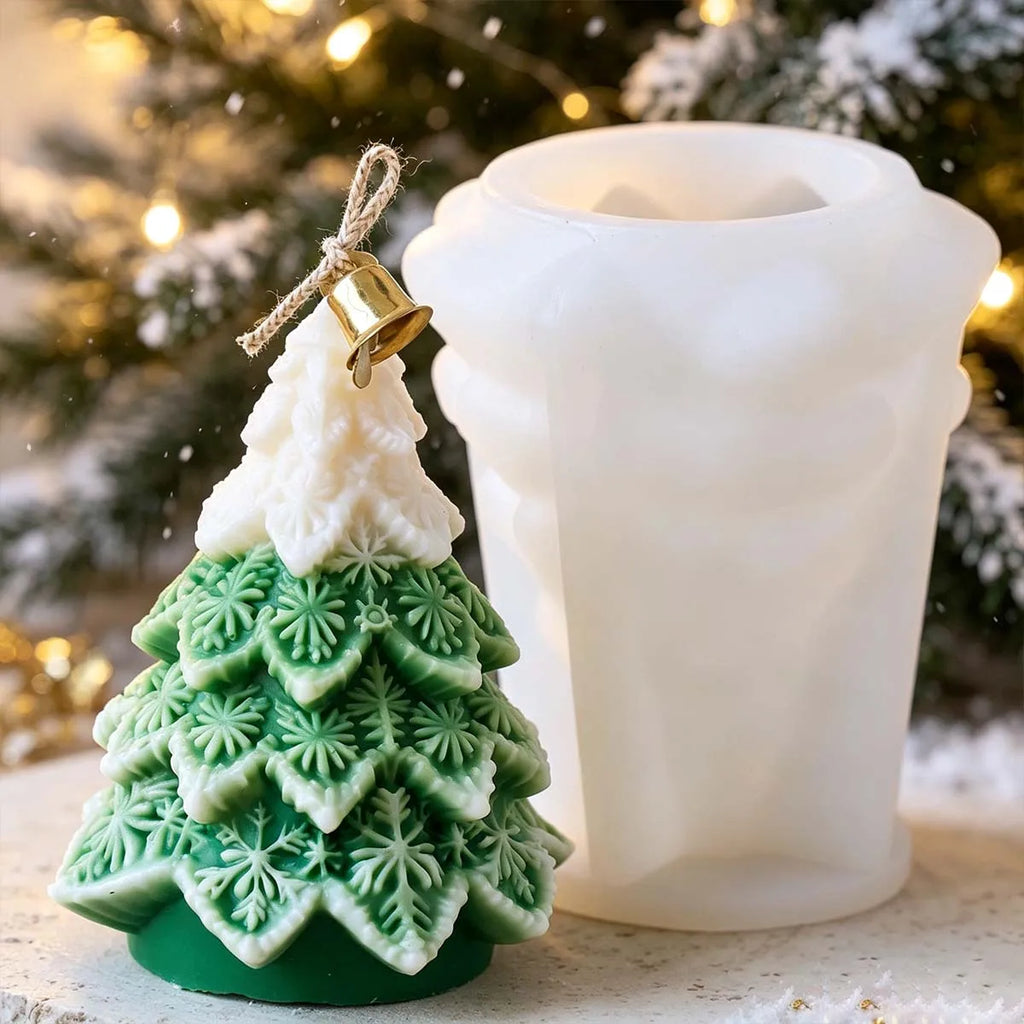 Nivara Rosette Christmas Tree Candle Silicone Mold