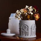 Palace House Storage Jar Silicone Mold with Lid