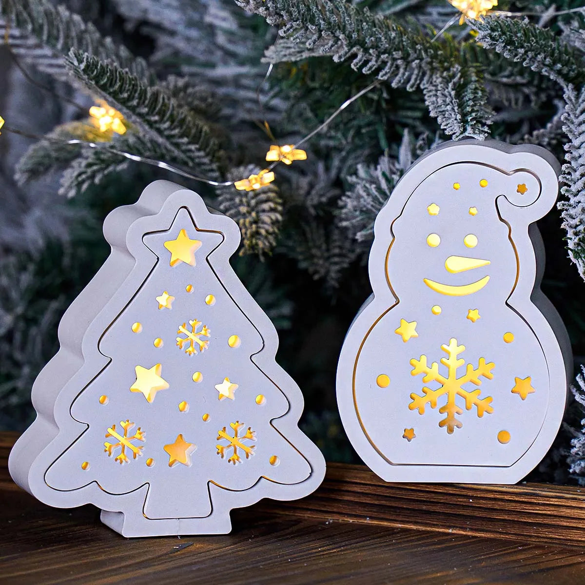 Christmas Hollow Silhouette Lamp Silicone Mold