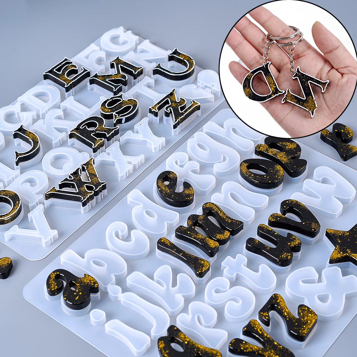 Alphabet Letter Resin Mold Set (A–Z)
