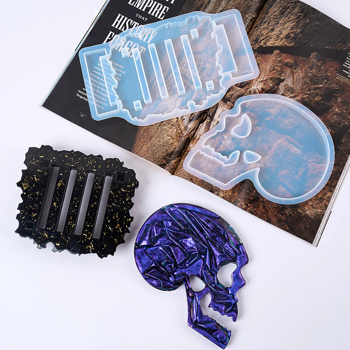 Skull Coaster Silicone Molds Set