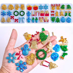 3Pcs Christmas Silicone Earring and Pendant Mold Set