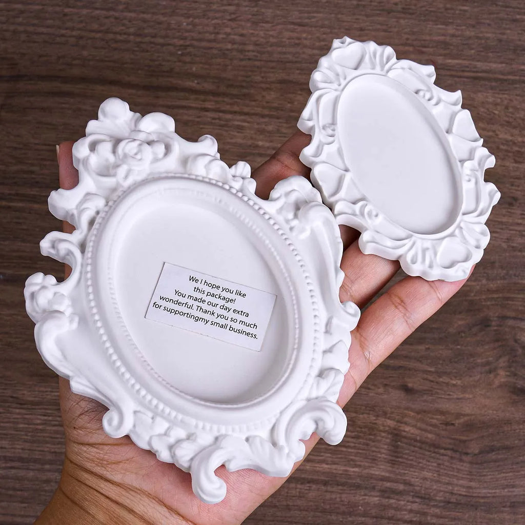 European-Style Vintage Oval Frame Silicone Mold