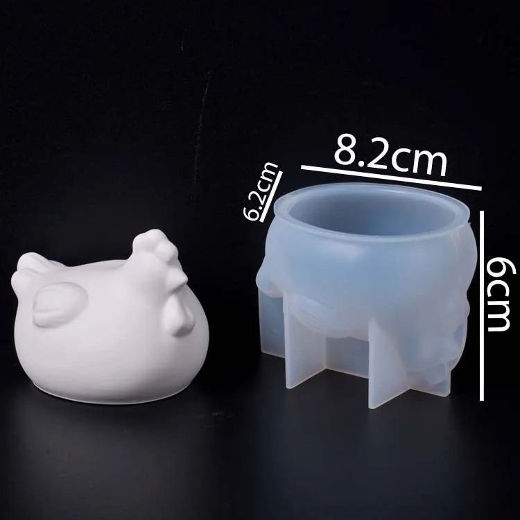 Farmhouse Chicken Figurine Silicone Mold Style A