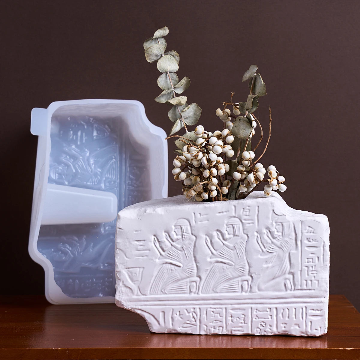Rosetta Stone Silicone Vase Mold