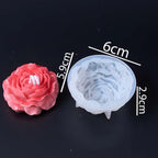 4 Piece Peony Flower Candle Mold Set