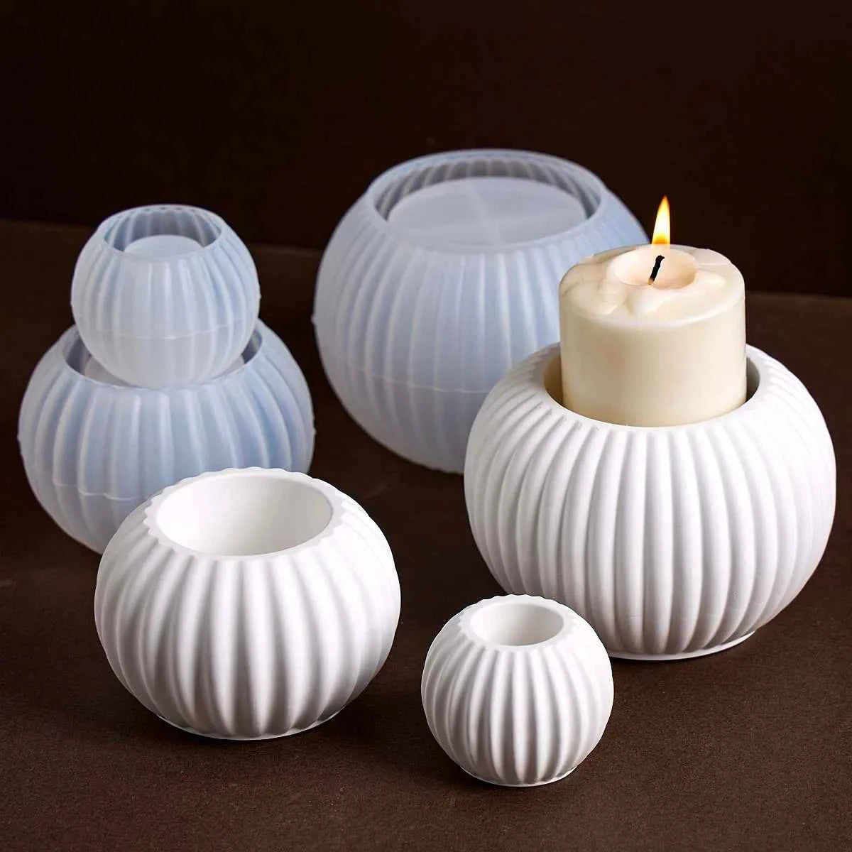Strial Bulb Candle Cup Silicone Mold