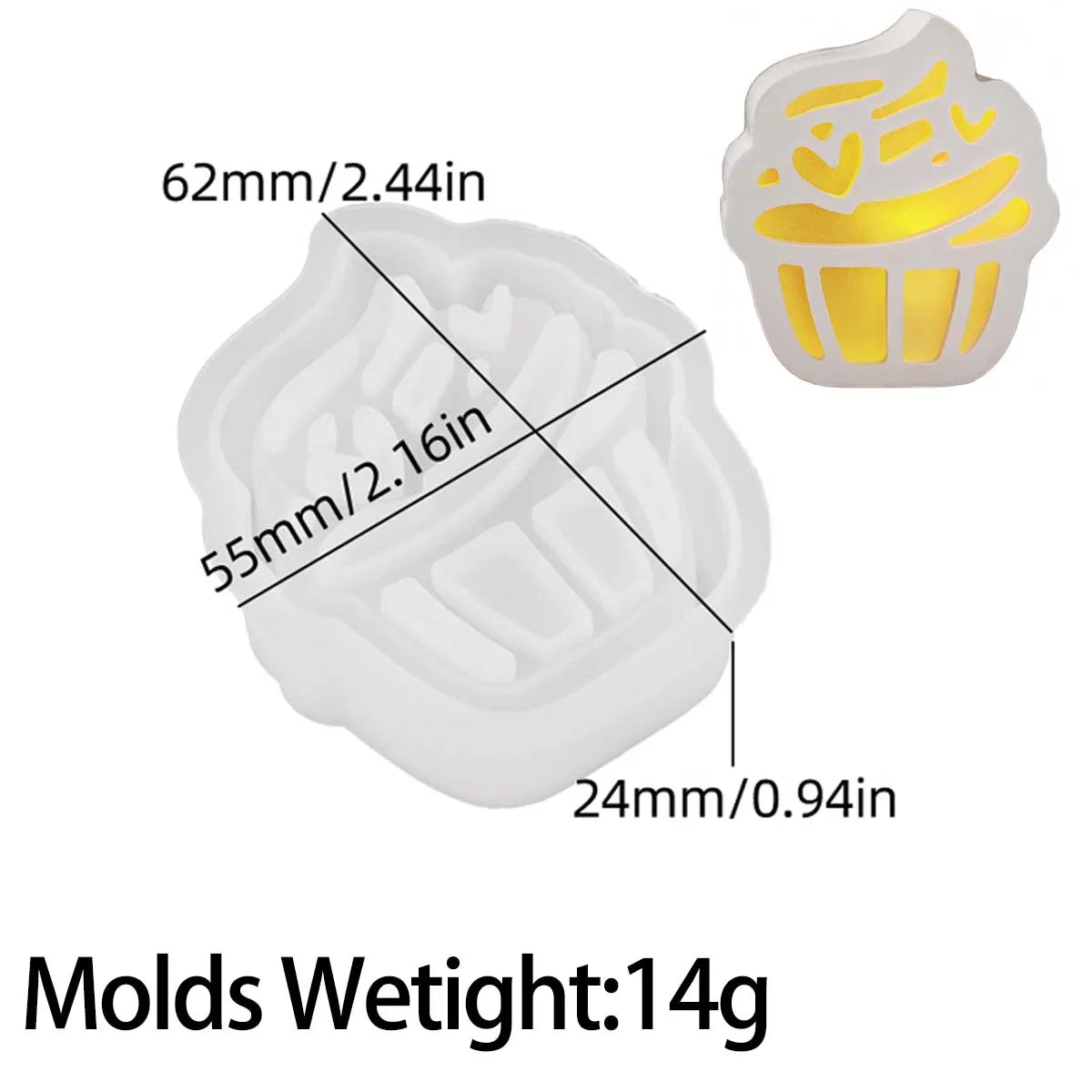 DIY Hollow Silhouette Lamp Silicone Mold.