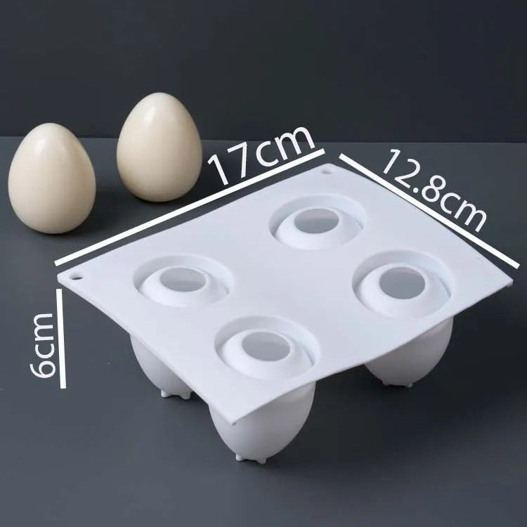 4 Cavity Egg Candle Mold