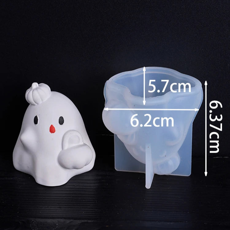 5Pcs Cute Pumpkin Ghost silicone Molds Set