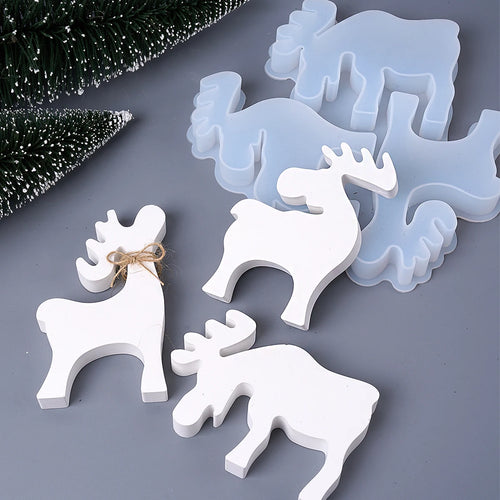 3 in 1 Elk Ornament Silicone Mold.