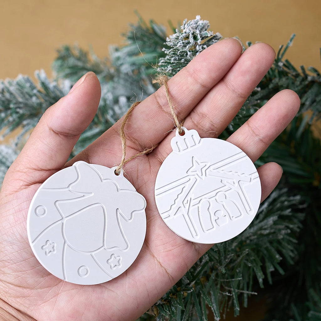 Round Hanging Silicone Mold with Embossed Patterns