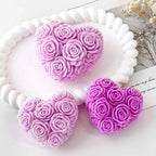 Bloomed Heart Rose Candle Mold