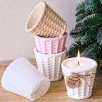 Roven Plait Basket Candle Vessel Silicone Mold