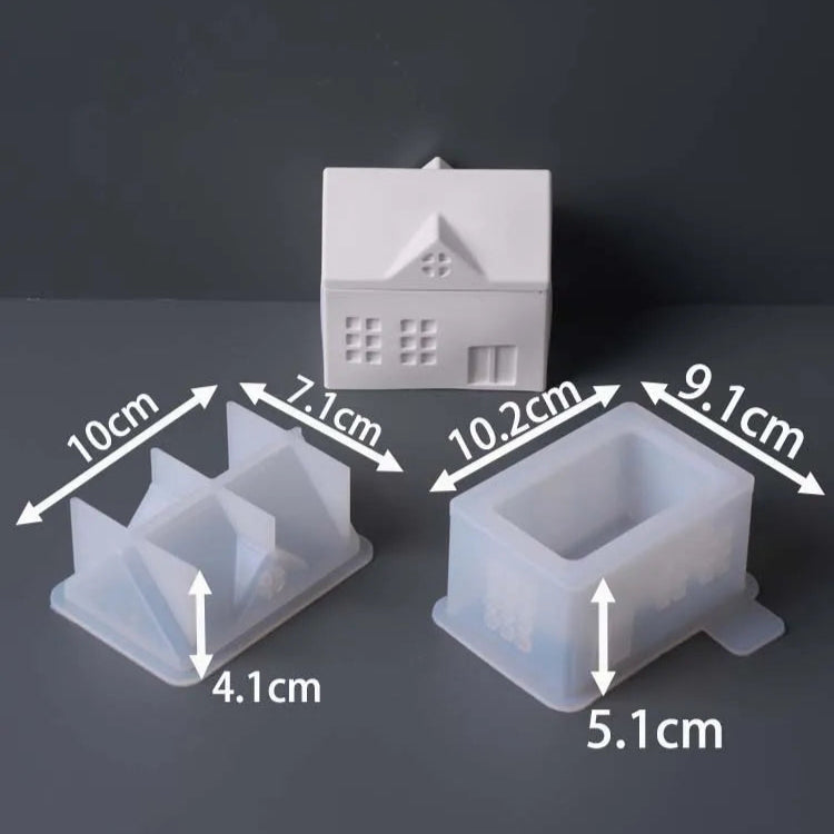 Cottage House Silicone Jar Mold