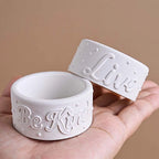 Affirmation Candle Cup Silicone Mold – 4-Cavity Embossed Design