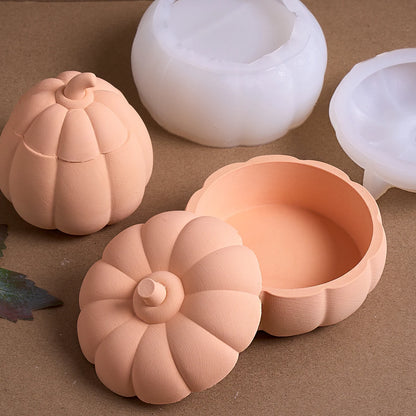 Pumpkin Jar Silicone Mold with Lid