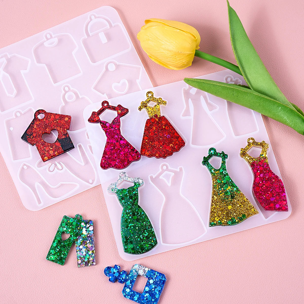 New Pendant Resin Molds - 4 Options