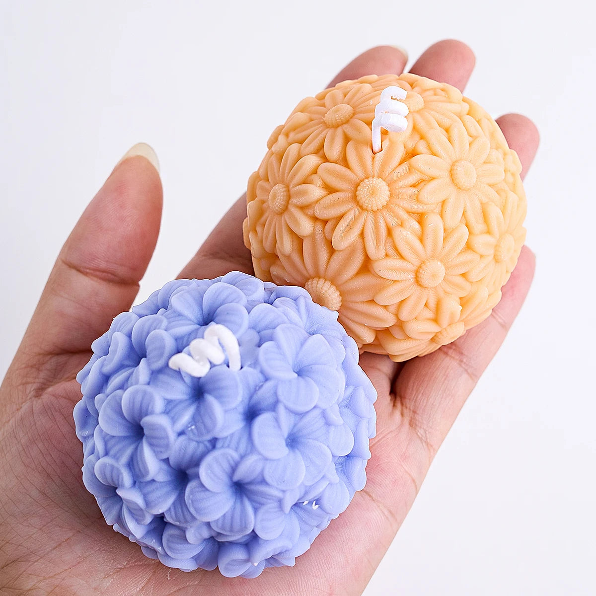 Embossed Spherical Silicone Candle Mold