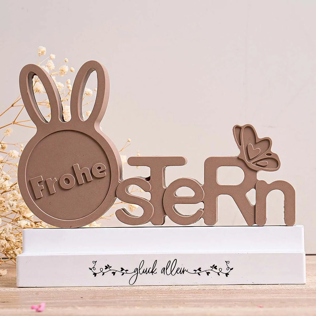 Spring Bunny Letter Ornament Silicone Mold