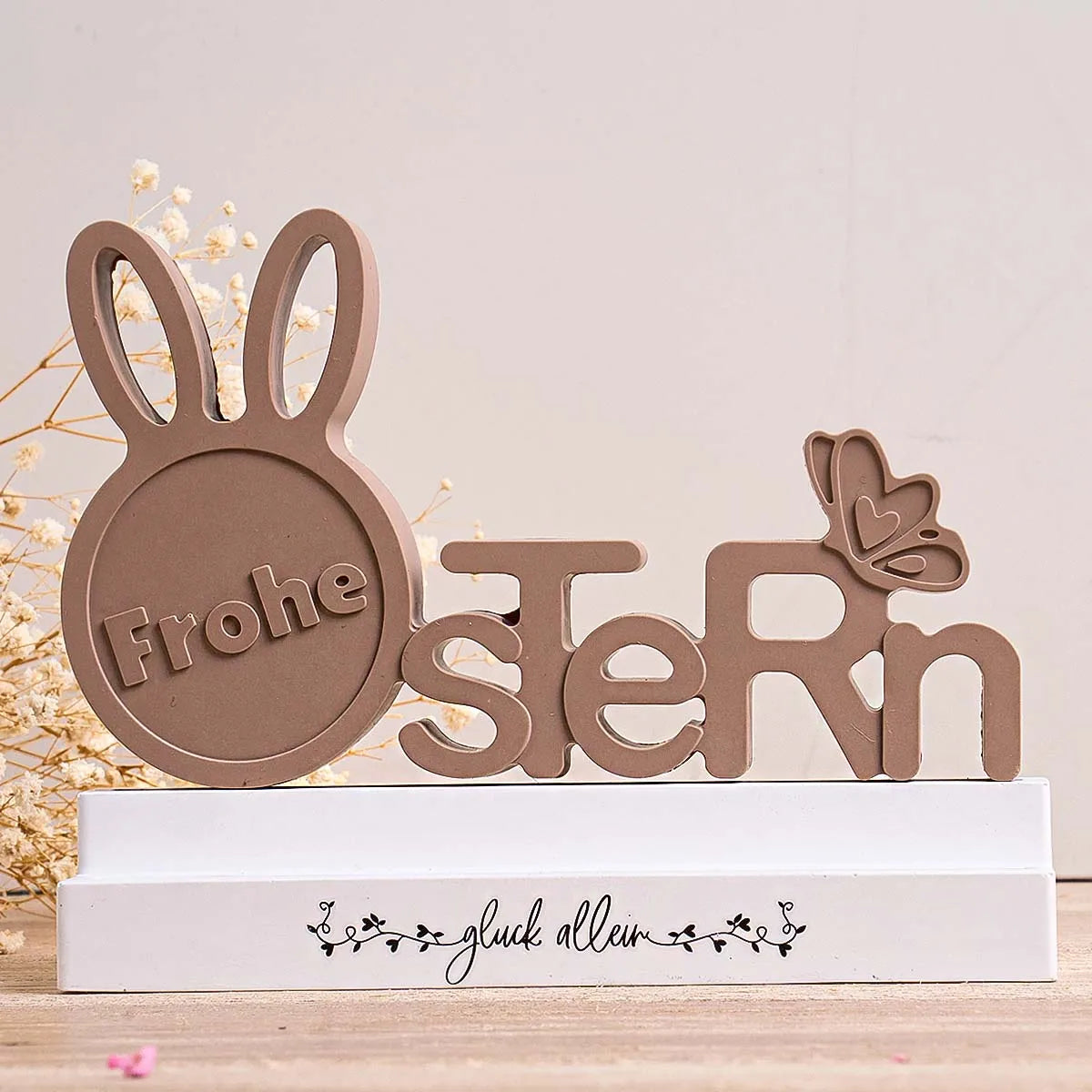 Spring Bunny Letter Ornament Silicone Mold
