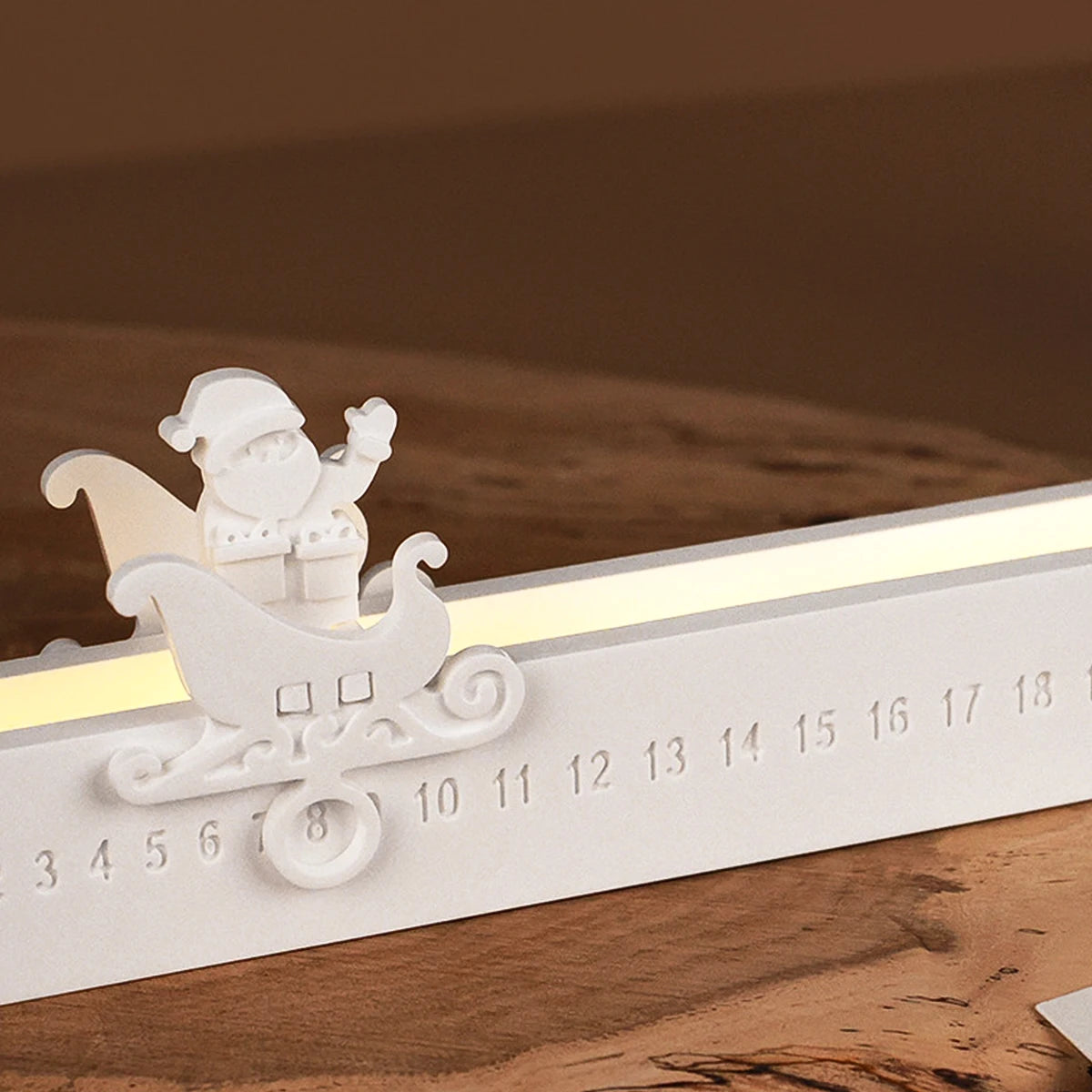 Santa Claus Christmas Countdown Light Silicone Mold