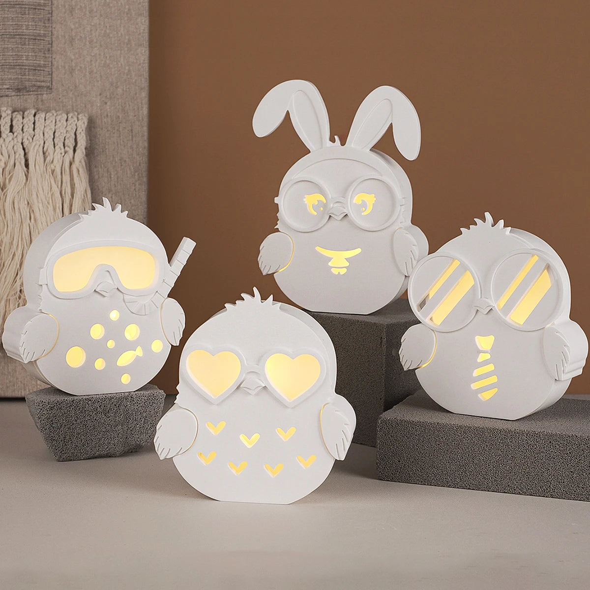 3D Cute Birds Silhouette Lamp Mold.