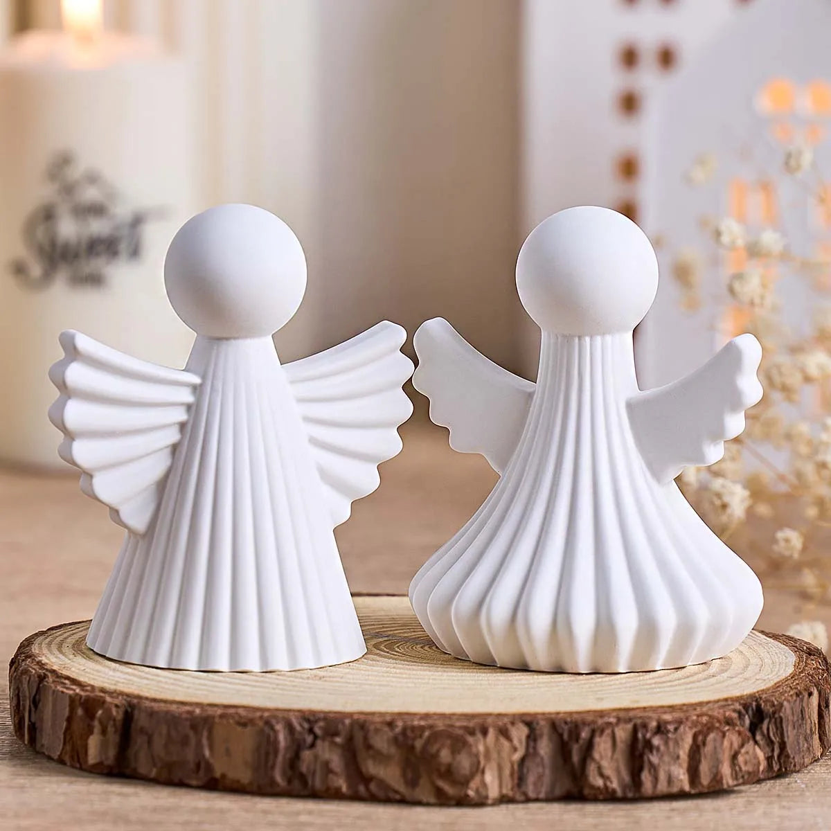 2-Piece Quiet Grace Angel Silicone Mold Set