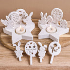 4-Piece Easter Star Bunny Tealight Holder Mold Set