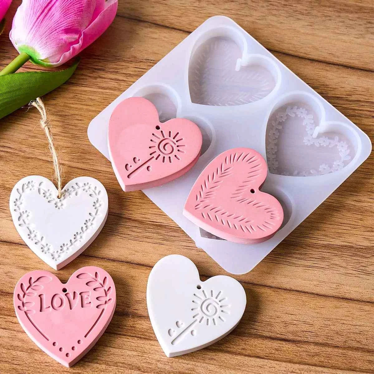 Corvel Heart Tag Silicone Mold