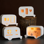 4 in 1 Mini Hollow Camper Ornament Silicone Mold