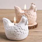 3D Hen Candle Holder and Decorative Vessel Silicone Mold