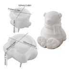 Cartoon Bear Candle Jar Silicone Molds Set