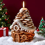 Snowy Pine Cottage Silicone Candle Mold