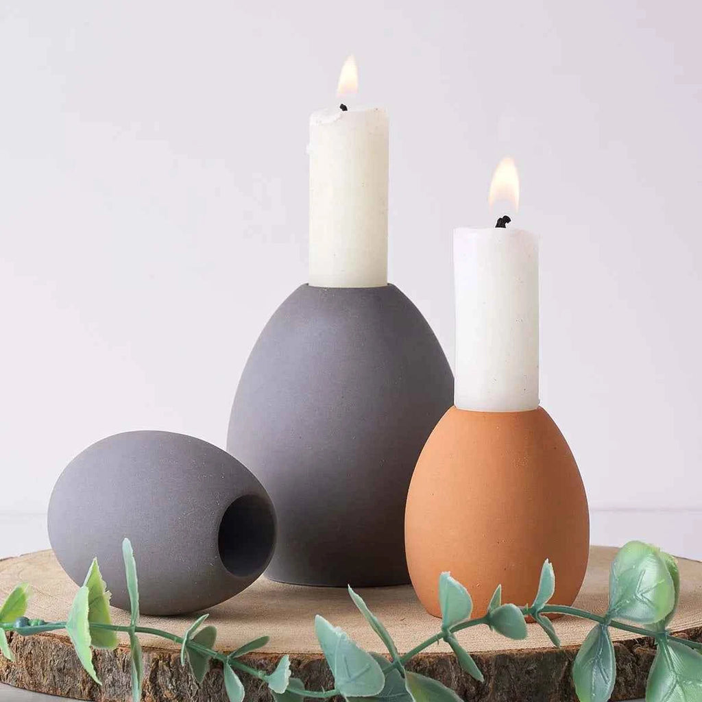 Ovum Smooth Bore Candle Holder Silicone Mold