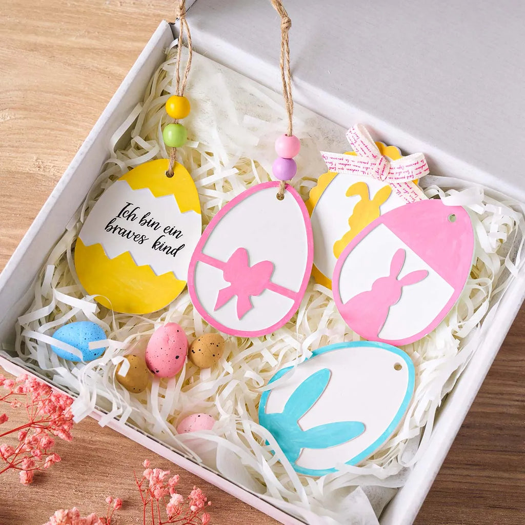 6 Cavity Easter Bunny Pendant Mold – Oval Ornament Design