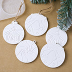 Round Hanging Silicone Mold with Embossed Patterns