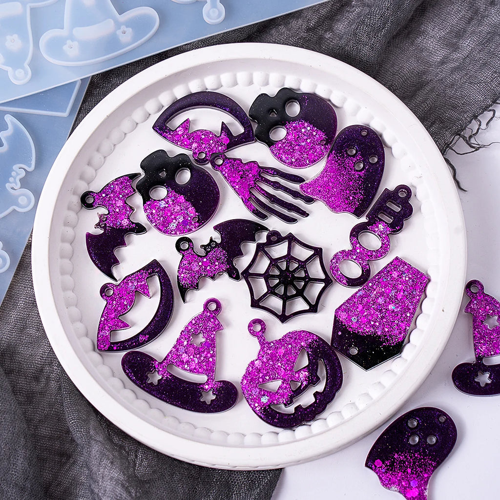 2Pcs Halloween Jewelry Silicone Mold Set
