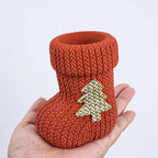 Christmas Knitted Boot Silicone Mold with Tree Design