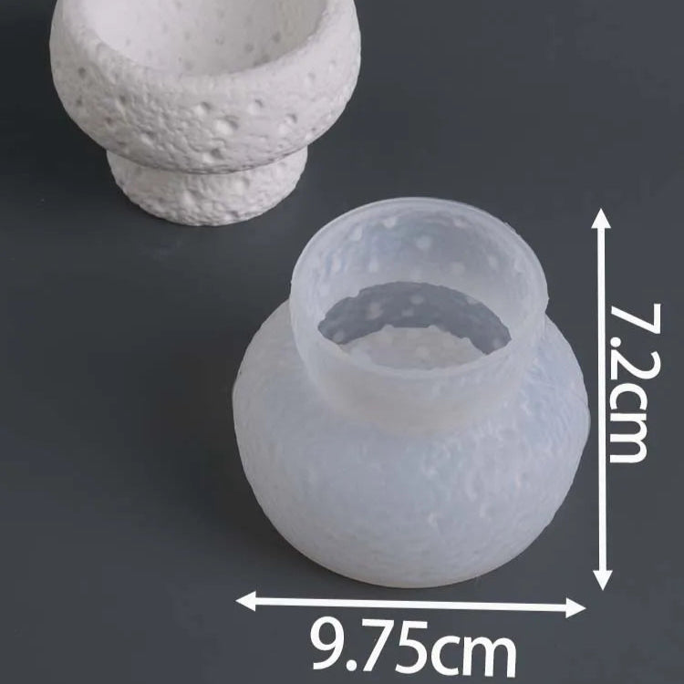 Lunar Rock Candle Cup Tray Silicone Mold.