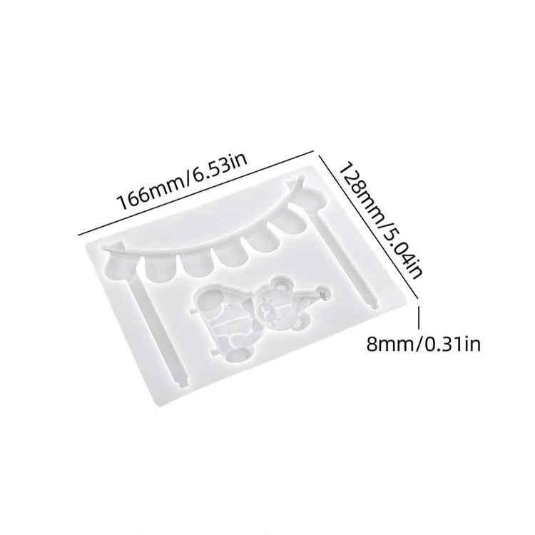 Bear Birthday Candle Holder Silicone Mold Kit