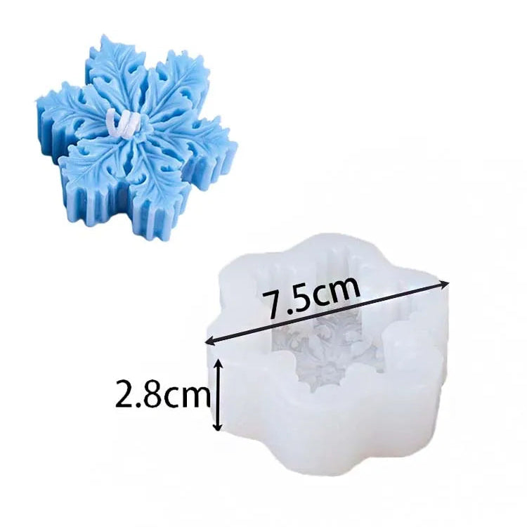 Snowflake Candles Silicone Mold