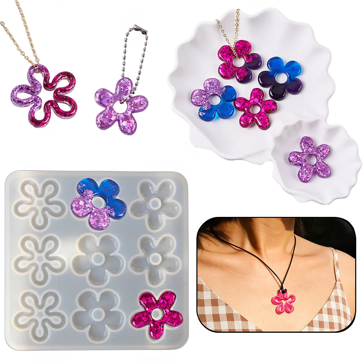 9 Cavity Petal Silicone Mold